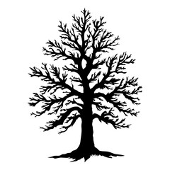Obraz premium Christmas silhouette tree