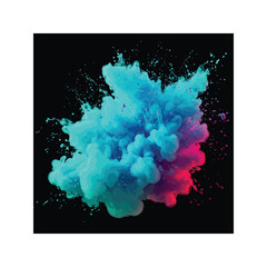 Fototapeta premium Abstract colorful watercolor paint explosion design with light cloud texture effect