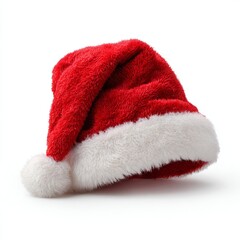 A Santa hat, a classic symbol of the holiday season, rests invitingly