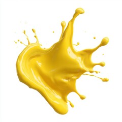 Vibrant yellow splash, frozen in dynamic motion