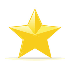 Obraz premium Shiny Gold Star Illustration