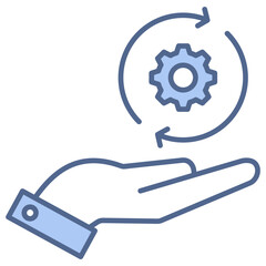 Change Management Blue Icon