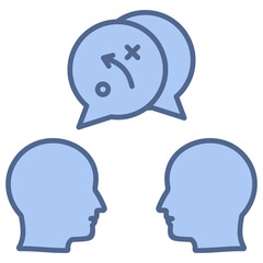 Communication Strategy Blue Icon
