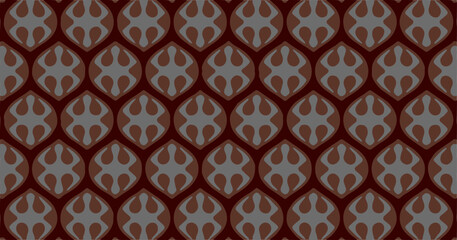Fototapeta premium Brown geometric pattern with subtle abstract shapes forming a decorative seamless tile design.