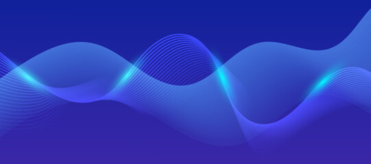 Blue gradient lines abstract background. 