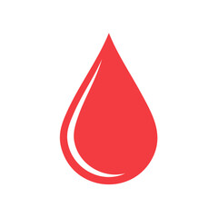 Obraz premium Red Blood Drop Icon Symbol Health Medical Care Concept