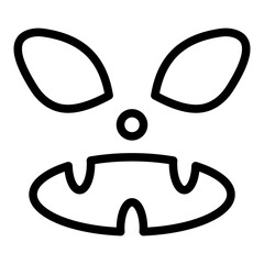 scary face lineart