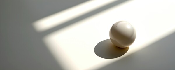 Minimalist Sphere Casting Soft Shadows on a Light Surface
