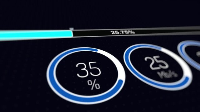 Net speed concept, fast data download, internet speed test, transfer data progress, infographic.
