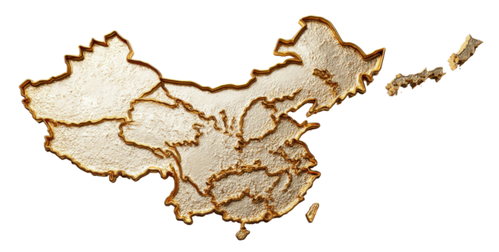 A stylized, textured illustration of the geographical shape of the country, with detailed borders