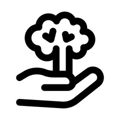 Tree in Hand unique icon for modern and professional eco-friendly and nature projects