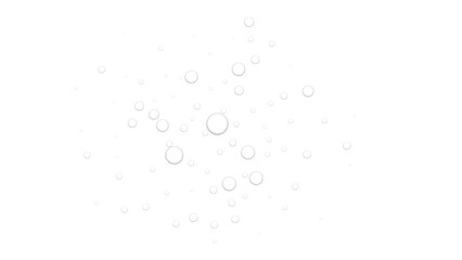 Concentrated Abstract Bubble Rings and Light Bokeh Cluster Graphic Overlay on Transparent Background