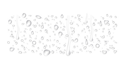 Photorealistic Water Droplets and Rain Streaks Overlay on Transparent Background for Moisture and Freshness Effect