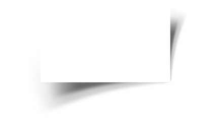 Realistic White Paper Element with Soft Drop Shadow and Subtle Transparent Background Overlay for Mockup Design