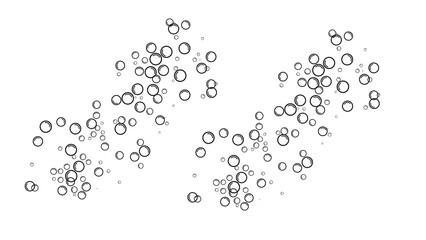 Effervescent Soda or Carbonated Drink Bubbles Pattern Isolated with Transparent Background for Refreshing Beverage Mockup