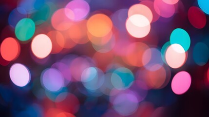 A symphony of color Unveiling the vibrant dance of defocused light, creating a mesmerizing bokeh display.