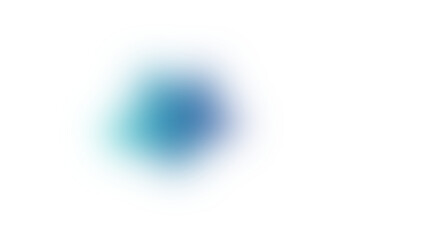 Abstract Blue and Teal Gradient Light Spot Overlay with Soft Focus Blur on Transparent Background for Modern Design
