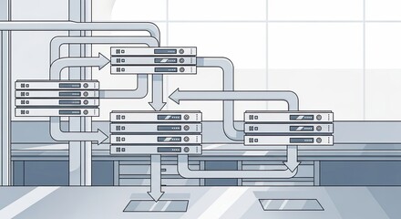 Complex Network Server Data Flow Visualization