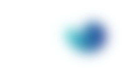 Soft Heart-Shaped Gradient Blur Light Effect with Blue and Turquoise Colors on Transparent Background