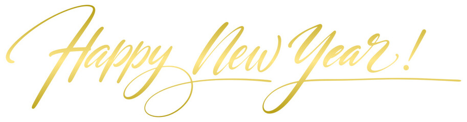 HAPPY NEW YEAR hand writen lettering calligraphy, vector eps