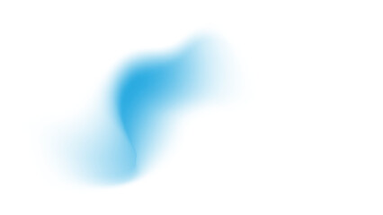 Abstract Soft Blue Fluid Light Element with Organic Shape, Blur Gradient, and Transparent Background Overlay