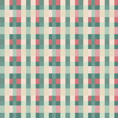 vintage plaid pattern in soft, muted tones.