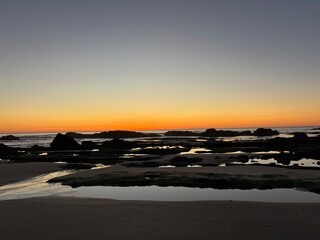 Fototapeta premium Colorful Sunset on Oregon Coast