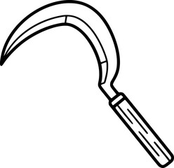 Sickle Icon – Farming and Harvest Tool Symbol