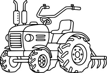 Plow Machine Icon – Agriculture and Farming Equipment Symbol