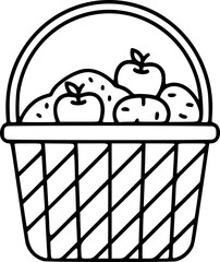 Fresh Produce Basket Icon