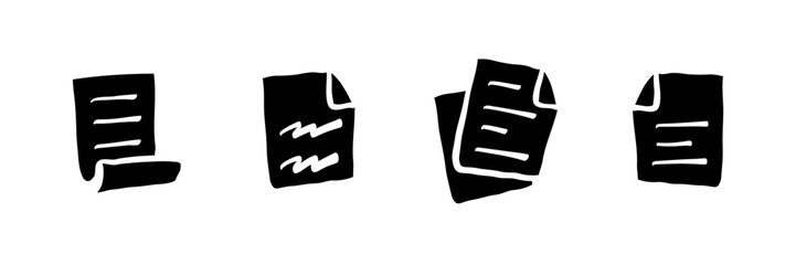 Hand-Drawn Document Icon Illustration