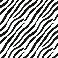 modern zebra stripe pattern seamless black and white animal print