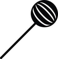 Lollipop Candy Icon Silhouette Vector