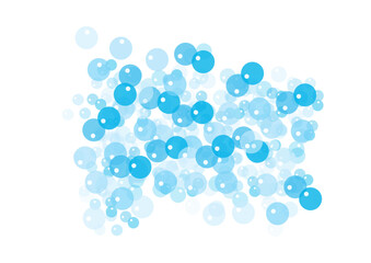 Blue Bubbles on White Background ​Abstract Blue and White Bubbles ​Soap Bubbles Design Element 