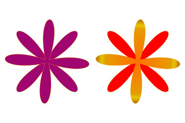 Vibrant abstract flower petal shapes digital art vector illustration scalable graphic design elements for creative projects