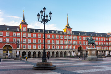 Naklejka premium Plaza Mayor (Main square) in Madrid, Spain