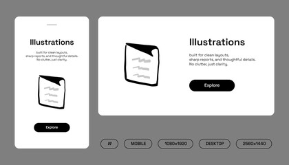Hand-Drawn Document Icon Illustration &mdash; UI Display