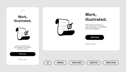 Hand-Drawn Document Illustration &mdash; Layout Interface
