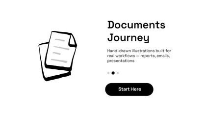 Hand-Drawn Document Icon Illustration &mdash; Visual Interface
