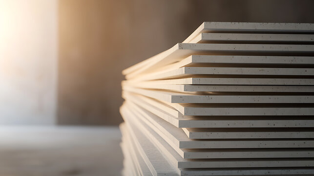 Stack of panels against neutral background, showcasing repetitive geometry and subtle details, ideal for textures, material studies and design elements.