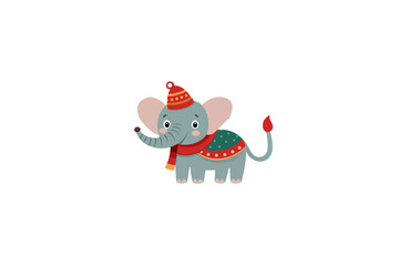 A cute elephant design vector 