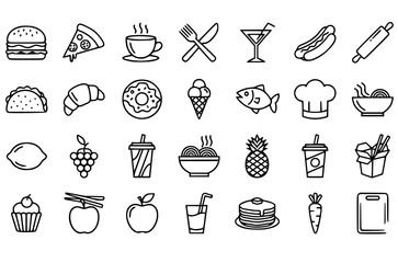 food icons set