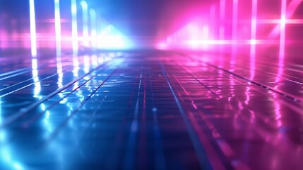 Experience the future with this stunning neon grid background perfect for technology, gaming, or modern design projects and adding a dynamic, vibrant touch