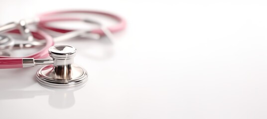 A Professional Stethoscope Presented on a White Background, Ideal for Various Medical Uses