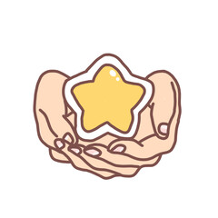 Star in hands