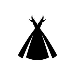 silhouette of a woman in a dress