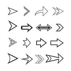 Directional arrow sign or icons set design
