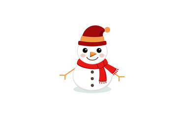 snowman isolated on white background