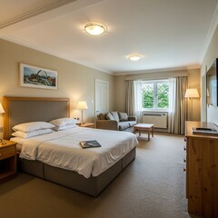 Capturing the inviting essence of a temporary residence, a well-appointed property ready for welcoming guests and comfortable stays ,welcoming space ,living room