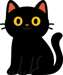 black cat cartoon